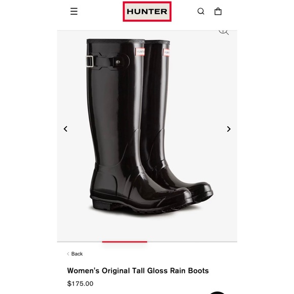 Hunter Shoes - Hunter Black Rain Boots 8 NEW